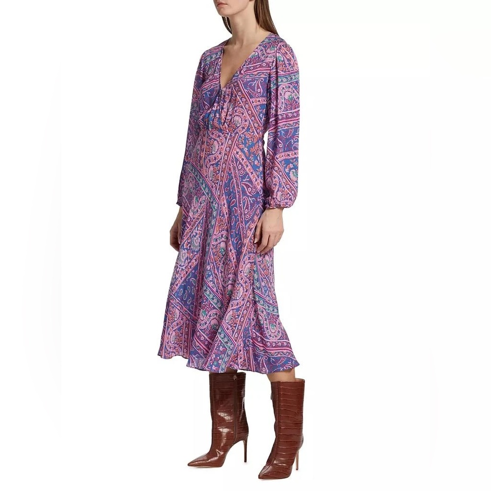 BA&SH Frankie Paisley Midi Dress - Picture 8 of 11